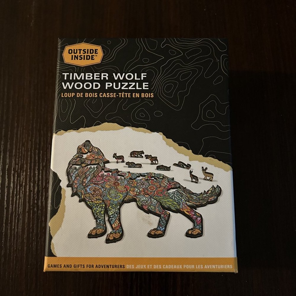 Outside Inside “Timber Wolf” 186 Piece Wooden Puzzle